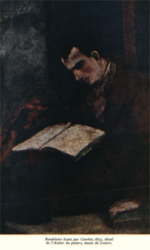 《波德莱尔在阅读》，1855年，COURBET 作